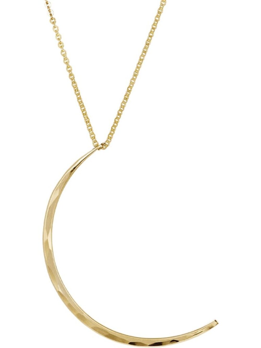 Women’s Gold Pvd Waterproof Non Tarnish Perfect For Beach Luna Moon Necklace